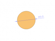 Perfil de Silicona CS4021,5 - formato tipo Cordón - forma de tubo