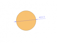 Perfil de Silicona CS4022,5 - formato tipo Cordón - forma de tubo