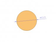 Perfil de Silicona CS4023,5 - formato tipo Cordón - forma de tubo