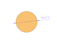 Perfil de Silicona CS4024,5 - formato tipo Cordón - forma de tubo