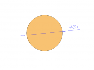 Perfil de Silicona CS4025 - formato tipo Cordón - forma de tubo