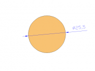 Perfil de Silicona CS4025,5 - formato tipo Cordón - forma de tubo