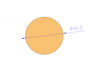 Perfil de Silicona CS4026,5 - formato tipo Cordón - forma de tubo