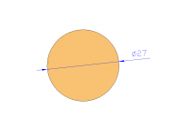 Perfil de Silicona CS4027 - formato tipo Cordón - forma de tubo