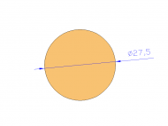 Perfil de Silicona CS4027,5 - formato tipo Cordón - forma de tubo