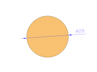 Perfil de Silicona CS4028 - formato tipo Cordón - forma de tubo