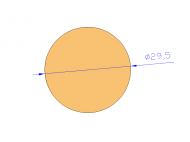 Perfil de Silicona CS4029,5 - formato tipo Cordón - forma de tubo