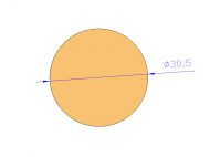 Perfil de Silicona CS4030,5 - formato tipo Cordón - forma de tubo