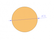 Perfil de Silicona CS4031 - formato tipo Cordón - forma de tubo