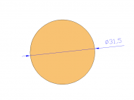 Perfil de Silicona CS4031,5 - formato tipo Cordón - forma de tubo