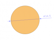 Perfil de Silicona CS4034,5 - formato tipo Cordón - forma de tubo