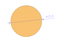 Perfil de Silicona CS4035,5 - formato tipo Cordón - forma de tubo