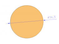 Perfil de Silicona CS4036,5 - formato tipo Cordón - forma de tubo