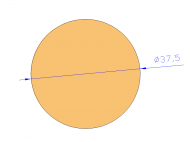 Perfil de Silicona CS4037,5 - formato tipo Cordón - forma de tubo