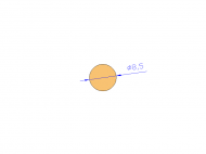 Perfil de Silicona CS5008,5 - formato tipo Cordón - forma de tubo