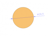 Perfil de Silicona CS5028,5 - formato tipo Cordón - forma de tubo