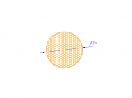 Perfil de Silicona CSE0,1618 - formato tipo Cordón Esponja - forma de tubo