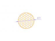 Perfil de Silicona CSE0,1619 - formato tipo Cordón Esponja - forma de tubo