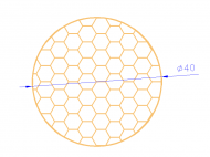 Perfil de Silicona CSE0,1640 - formato tipo Cordón Esponja - forma de tubo