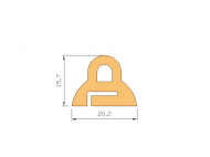 Perfil de Silicona P030A - formato tipo Lampara - forma irregular