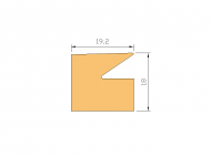 Perfil de Silicona P1014E - formato tipo Labiado - forma irregular