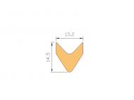 Perfil de Silicona P1053B - formato tipo Cuernos - forma irregular