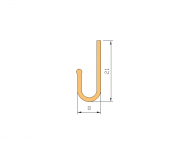 Perfil de Silicona P105CE - formato tipo U - forma irregular