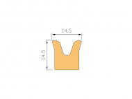 Perfil de Silicona P10738 - formato tipo Cuernos - forma irregular