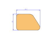 Perfil de Silicona P1077B - formato tipo Cordón - forma irregular