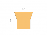 Perfil de Silicona P1077D - formato tipo D - forma irregular