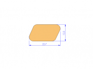 Perfil de Silicona P10822F - formato tipo Cordón - forma irregular