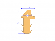 Perfil de Silicona P10899F - formato tipo Autoclave - forma irregular