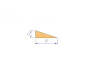 Perfil de Silicona P1091A - formato tipo Triangulo - forma regular