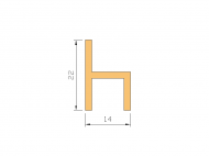 Perfil de Silicona P10Z - formato tipo h - forma irregular