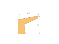 Perfil de Silicona P111 - formato tipo Labiado - forma irregular