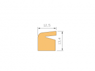 Perfil de Silicona P1114B - formato tipo Labiado - forma irregular