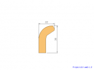 Perfil de Silicona P11238A - formato tipo Labiado - forma irregular