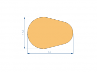 Perfil de Silicona P11238F - formato tipo Cordón - forma irregular