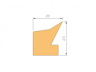 Perfil de Silicona P1136 - formato tipo Labiado - forma irregular