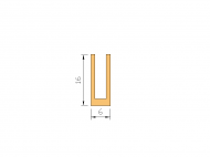 Perfil de Silicona P1153A - formato tipo U - forma irregular