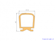 Perfil de Silicona P1164 - formato tipo Lampara - forma irregular