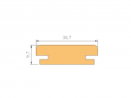 Perfil de Silicona P1167H - formato tipo Lampara - forma irregular