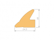 Perfil de Silicona P1178A - formato tipo Labiado - forma irregular