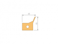 Perfil de Silicona P1178D - formato tipo Labiado - forma irregular