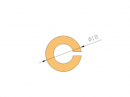 Perfil de Silicona P118B - formato tipo Tubo - forma irregular