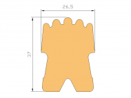 Perfil de Silicona P1214B - formato tipo Lampara - forma irregular