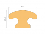 Perfil de Silicona P1216F - formato tipo Lampara - forma irregular