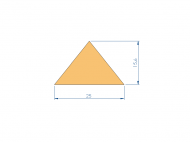 Perfil de Silicona P1228EZ - formato tipo Trapecio - forma irregular