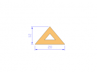 Perfil de Silicona P1228F - formato tipo Triangulo - forma regular