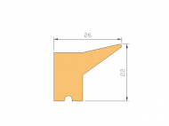 Perfil de Silicona P1228P - formato tipo Labiado - forma irregular